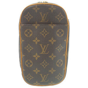 Louis Vuitton Monogram Leather Brown Pochette Ganjou Body Bag